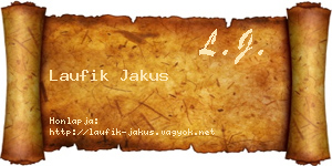 Laufik Jakus névjegykártya